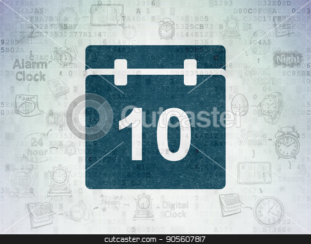 To use this stock image in your creative project, please select the size you need over to the right and click the "Add to Cart" button.
Your downloaded image will come with the Cutcaster watermark removed so don’t worry about the watermark you see on this page. Timeline concept: Calendar on Digital Data Paper background stock photo, Timeline concept: Painted blue Calendar icon on Digital Data Paper background with Scheme Of Hand Drawing Time Icons by mkabakov