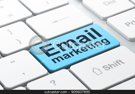 To use this stock image in your creative project, please select the size you need over to the right and click the "Add to Cart" button.
Your downloaded image will come with the Cutcaster watermark removed so don’t worry about the watermark you see on this page. Advertising concept: Email Marketing on computer keyboard background stock photo, Advertising concept: computer keyboard with word Email Marketing, selected focus on enter button background, 3D rendering by mkabakov