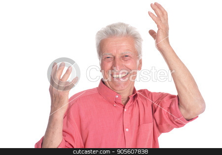 To use this stock image in your creative project, please select the size you need over to the right and click the "Add to Cart" button.
Your downloaded image will come with the Cutcaster watermark removed so don’t worry about the watermark you see on this page. Portrait of handsome senior man stock photo, Portrait of handsome senior man isolated on white background by Ruslan Huzau
