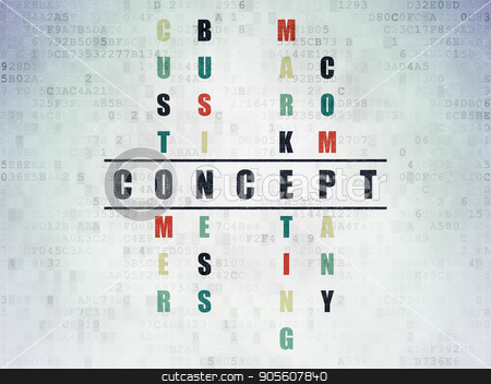 To use this stock image in your creative project, please select the size you need over to the right and click the "Add to Cart" button.
Your downloaded image will come with the Cutcaster watermark removed so don’t worry about the watermark you see on this page. Advertising concept: Concept in Crossword Puzzle stock photo, Advertising concept: Painted black word Concept in solving Crossword Puzzle on Digital Data Paper background by mkabakov