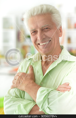 To use this stock image in your creative project, please select the size you need over to the right and click the "Add to Cart" button.
Your downloaded image will come with the Cutcaster watermark removed so don’t worry about the watermark you see on this page. Portrait of handsome senior man stock photo, Portrait of handsome senior man on blurred background by Ruslan Huzau