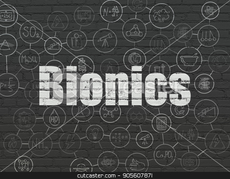 To use this stock image in your creative project, please select the size you need over to the right and click the "Add to Cart" button.
Your downloaded image will come with the Cutcaster watermark removed so don’t worry about the watermark you see on this page. Science concept: Bionics on wall background stock photo, Science concept: Painted white text Bionics on Black Brick wall background with Scheme Of Hand Drawn Science Icons by mkabakov