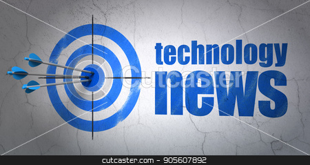 To use this stock image in your creative project, please select the size you need over to the right and click the "Add to Cart" button.
Your downloaded image will come with the Cutcaster watermark removed so don’t worry about the watermark you see on this page. News concept: target and Technology News on wall background stock photo, Success news concept: arrows hitting the center of target, Blue Technology News on wall background, 3D rendering by mkabakov