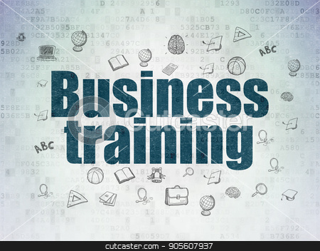 To use this stock image in your creative project, please select the size you need over to the right and click the "Add to Cart" button.
Your downloaded image will come with the Cutcaster watermark removed so don’t worry about the watermark you see on this page. Education concept: Business Training on Digital Data Paper background stock photo, Education concept: Painted blue text Business Training on Digital Data Paper background with Hand Drawn Education Icons by mkabakov