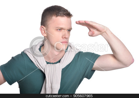 To use this stock image in your creative project, please select the size you need over to the right and click the "Add to Cart" button.
Your downloaded image will come with the Cutcaster watermark removed so don’t worry about the watermark you see on this page. Studio portrait of handsome young man stock photo, Studio portrait of handsome young man on white background by Ruslan Huzau