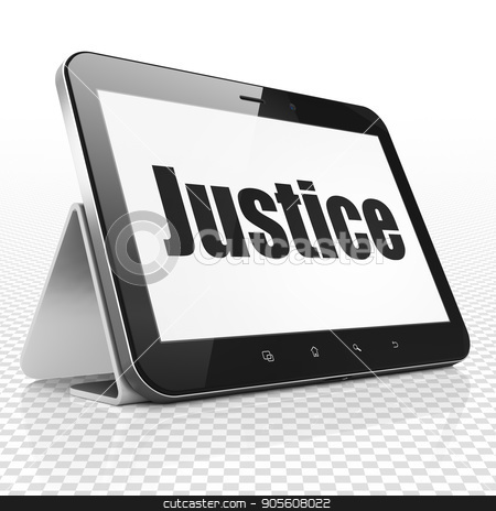 To use this stock image in your creative project, please select the size you need over to the right and click the "Add to Cart" button.
Your downloaded image will come with the Cutcaster watermark removed so don’t worry about the watermark you see on this page. Law concept: Tablet Computer with Justice on display stock photo, Law concept: Tablet Computer with black text Justice on display, 3D rendering by mkabakov