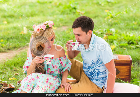 To use this stock image in your creative project, please select the size you need over to the right and click the "Add to Cart" button.
Your downloaded image will come with the Cutcaster watermark removed so don’t worry about the watermark you see on this page. Happy Couple Having Romantic Picnic stock photo, Happy Couple Having Romantic Picnic in Countryside by Satura86
