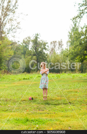 To use this stock image in your creative project, please select the size you need over to the right and click the "Add to Cart" button.
Your downloaded image will come with the Cutcaster watermark removed so don’t worry about the watermark you see on this page. Portrait of the young beautiful romantic woman in dress outdoors stock photo, Portrait of the young beautiful smiling woman in dress outdoors by Satura86
