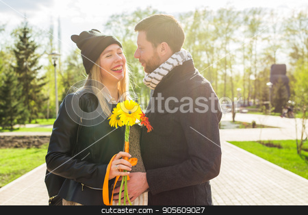 To use this stock image in your creative project, please select the size you need over to the right and click the "Add to Cart" button.
Your downloaded image will come with the Cutcaster watermark removed so don’t worry about the watermark you see on this page. Closeup of pregnant woman with husband stock photo, Closeup of pregnant woman with husband outdoors by Satura86