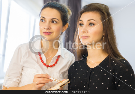 To use this stock image in your creative project, please select the size you need over to the right and click the "Add to Cart" button.
Your downloaded image will come with the Cutcaster watermark removed so don’t worry about the watermark you see on this page. make-up artist doing makeup beautiful girl in the salon, beauty concept and style stock photo, make-up artist doing make-up beautiful girl in the salon, beauty concept and style by Satura86