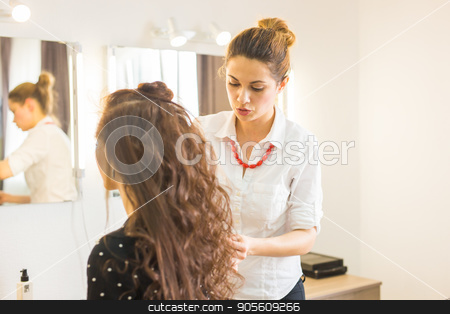 To use this stock image in your creative project, please select the size you need over to the right and click the "Add to Cart" button.
Your downloaded image will come with the Cutcaster watermark removed so don’t worry about the watermark you see on this page. Hairdresser doing haircut for women in hairdressing salon. Concept of fashion and beauty. Positive emotion stock photo, Hairdresser doing haircut for women in hairdressing salon. Concept of fashion and beauty. Positive emotion by Satura86