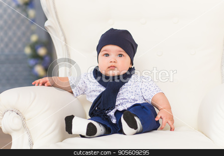 To use this stock image in your creative project, please select the size you need over to the right and click the "Add to Cart" button.
Your downloaded image will come with the Cutcaster watermark removed so don’t worry about the watermark you see on this page. portrait of happy little baby boy smiling stock photo, portrait of happy little baby boy smiling indoors by Satura86