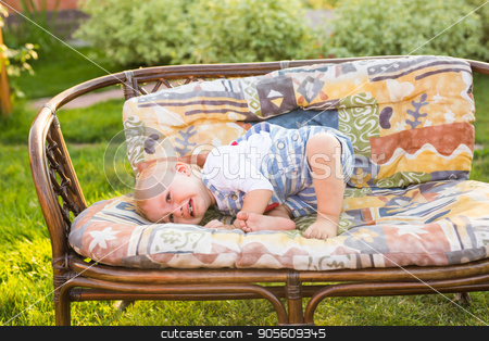 To use this stock image in your creative project, please select the size you need over to the right and click the "Add to Cart" button.
Your downloaded image will come with the Cutcaster watermark removed so don’t worry about the watermark you see on this page. Cute unhappy baby boy with blond hair crying outdoors on sunny summer day stock photo, Cute unhappy baby boy with blond hair crying outdoors on sunny summer day by Satura86