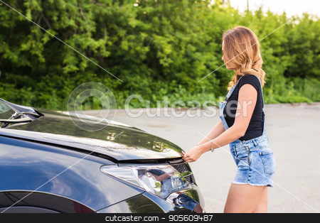 To use this stock image in your creative project, please select the size you need over to the right and click the "Add to Cart" button.
Your downloaded image will come with the Cutcaster watermark removed so don’t worry about the watermark you see on this page. Broken car, accident and people concept - Woman open the car hood and broken automobile on the side stock photo, Broken car, accident and people concept - Woman open the car hood and broken automobile on the side by Satura86