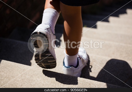 To use this stock image in your creative project, please select the size you need over to the right and click the "Add to Cart" button.
Your downloaded image will come with the Cutcaster watermark removed so don’t worry about the watermark you see on this page. Low-section of kid moving down staircase during obstacle course training stock photo, Low-section of kid moving down staircase during obstacle course training on a sunny day by Wavebreak Media