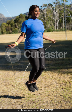 To use this stock image in your creative project, please select the size you need over to the right and click the "Add to Cart" button.
Your downloaded image will come with the Cutcaster watermark removed so don’t worry about the watermark you see on this page. Fit woman skipping rope in the park stock photo, Fit woman skipping rope in the park on a sunny day by Wavebreak Media