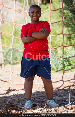 To use this stock image in your creative project, please select the size you need over to the right and click the "Add to Cart" button.
Your downloaded image will come with the Cutcaster watermark removed so don’t worry about the watermark you see on this page. Boy standing with arms crossed during obstacle course training stock photo, Boy standing with arms crossed during obstacle course training in the boot camp by Wavebreak Media