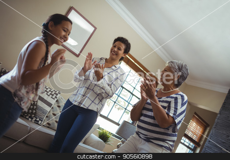 To use this stock image in your creative project, please select the size you need over to the right and click the "Add to Cart" button.
Your downloaded image will come with the Cutcaster watermark removed so don’t worry about the watermark you see on this page. Happy family having fun in living room stock photo, Happy family having fun in living room at home by Wavebreak Media
