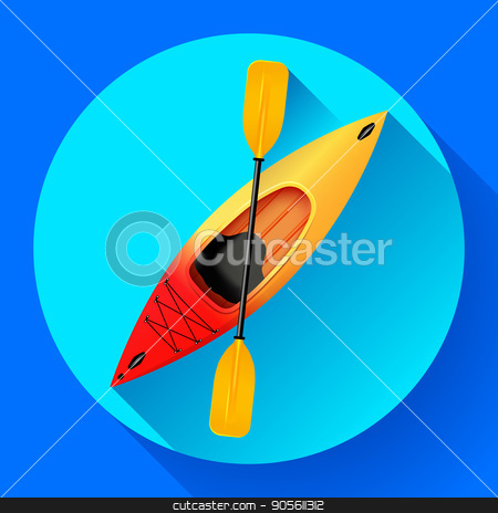 To use this stock image in your creative project, please select the size you need over to the right and click the "Add to Cart" button.
Your downloaded image will come with the Cutcaster watermark removed so don’t worry about the watermark you see on this page. Kayak and paddle icon vector. Outdoor activities. Yellow red kayak, sea kayak flat icon stock vector clipart, Kayak and paddle icon vector. Outdoor activities. Yellow red kayak, sea kayak flat icon by MarySan