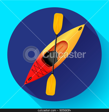 To use this stock image in your creative project, please select the size you need over to the right and click the "Add to Cart" button.
Your downloaded image will come with the Cutcaster watermark removed so don’t worry about the watermark you see on this page. Kayak and paddle icon vector. Outdoor activities. Yellow red kayak, sea kayak flat icon stock vector clipart, Kayak and paddle icon vector. Outdoor activities. Yellow red kayak, sea kayak flat icon by MarySan