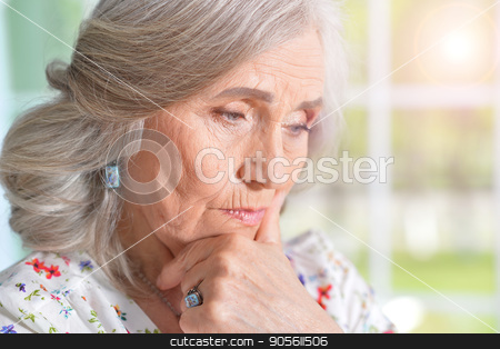 To use this stock image in your creative project, please select the size you need over to the right and click the "Add to Cart" button.
Your downloaded image will come with the Cutcaster watermark removed so don’t worry about the watermark you see on this page. sad senior woman stock photo, Portrait of sad senior woman, close up by Ruslan Huzau