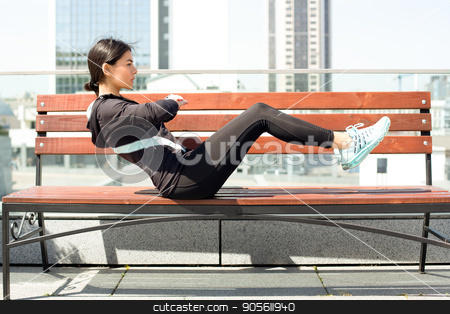To use this stock image in your creative project, please select the size you need over to the right and click the "Add to Cart" button.
Your downloaded image will come with the Cutcaster watermark removed so don’t worry about the watermark you see on this page. Young woman active exercise workout on street outdoor stock photo, Young femaleactive exercise workout on street outside by Dmytro Sidelnikov