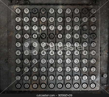 To use this stock image in your creative project, please select the size you need over to the right and click the "Add to Cart" button.
Your downloaded image will come with the Cutcaster watermark removed so don’t worry about the watermark you see on this page. Old machine with numbers stock photo, Old machine with numbers from 0 to 9 by michaklootwijk