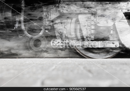 To use this stock image in your creative project, please select the size you need over to the right and click the "Add to Cart" button.
Your downloaded image will come with the Cutcaster watermark removed so don’t worry about the watermark you see on this page. Steam locomotive wheels or steam train wheels stock photo, Steam locomotive wheels or steam train wheels and rods closeup for background by michaklootwijk