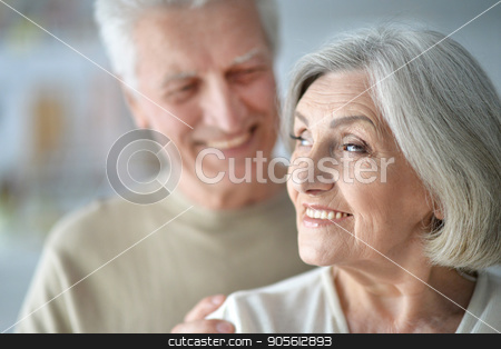 To use this stock image in your creative project, please select the size you need over to the right and click the "Add to Cart" button.
Your downloaded image will come with the Cutcaster watermark removed so don’t worry about the watermark you see on this page. Portrait of happy senior couple stock photo, Portrait of a happy smiling senior couple by Ruslan Huzau