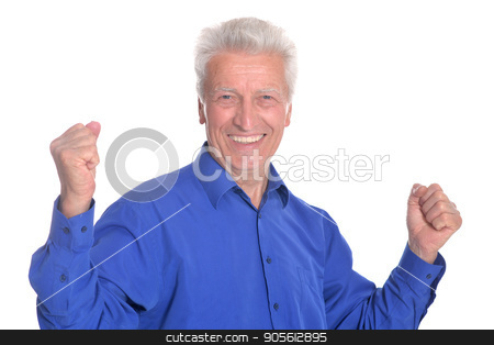 To use this stock image in your creative project, please select the size you need over to the right and click the "Add to Cart" button.
Your downloaded image will come with the Cutcaster watermark removed so don’t worry about the watermark you see on this page. Portrait of handsome senior man stock photo, Portrait of handsome senior man isolated on white background by Ruslan Huzau