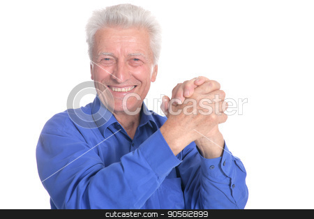To use this stock image in your creative project, please select the size you need over to the right and click the "Add to Cart" button.
Your downloaded image will come with the Cutcaster watermark removed so don’t worry about the watermark you see on this page. Portrait of handsome senior man stock photo, Portrait of handsome senior man isolated on white background by Ruslan Huzau