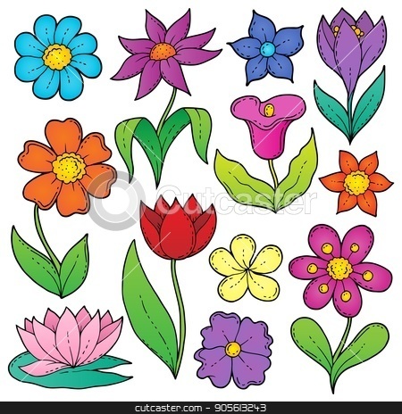 To use this stock image in your creative project, please select the size you need over to the right and click the "Add to Cart" button.
Your downloaded image will come with the Cutcaster watermark removed so don’t worry about the watermark you see on this page. Flower drawings thematic set 2 stock vector clipart, Flower drawings thematic set 2 - eps10 vector illustration. by Klara Viskova