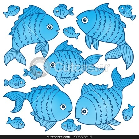 To use this stock image in your creative project, please select the size you need over to the right and click the "Add to Cart" button.
Your downloaded image will come with the Cutcaster watermark removed so don’t worry about the watermark you see on this page. Fish drawings theme image 4 stock vector clipart, Fish drawings theme image 4 - eps10 vector illustration. by Klara Viskova