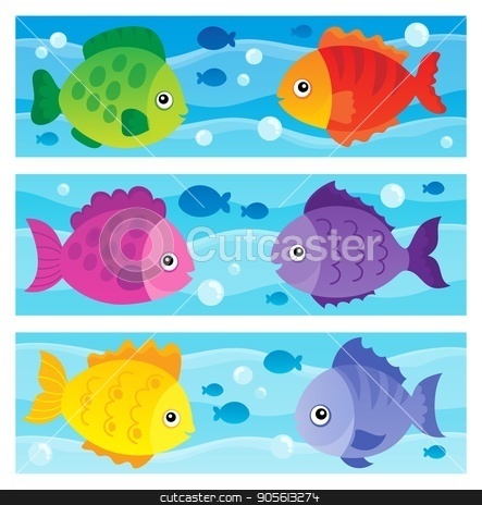 To use this stock image in your creative project, please select the size you need over to the right and click the "Add to Cart" button.
Your downloaded image will come with the Cutcaster watermark removed so don’t worry about the watermark you see on this page. Stylized fishes topic image 1 stock vector clipart, Stylized fishes topic image 1 - eps10 vector illustration. by Klara Viskova