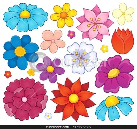 To use this stock image in your creative project, please select the size you need over to the right and click the "Add to Cart" button.
Your downloaded image will come with the Cutcaster watermark removed so don’t worry about the watermark you see on this page. Stylized flower heads theme set 1 stock vector clipart, Stylized flower heads theme set 1 - eps10 vector illustration. by Klara Viskova
