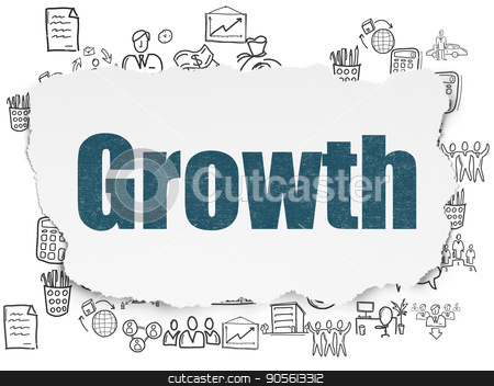 To use this stock image in your creative project, please select the size you need over to the right and click the "Add to Cart" button.
Your downloaded image will come with the Cutcaster watermark removed so don’t worry about the watermark you see on this page. Finance concept: Growth on Torn Paper background stock photo, Finance concept: Painted blue text Growth on Torn Paper background with Hand Drawn Business Icons by mkabakov