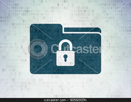 To use this stock image in your creative project, please select the size you need over to the right and click the "Add to Cart" button.
Your downloaded image will come with the Cutcaster watermark removed so don’t worry about the watermark you see on this page. Business concept: Folder With Lock on Digital Data Paper background stock photo, Business concept: Painted blue Folder With Lock icon on Digital Data Paper background by mkabakov