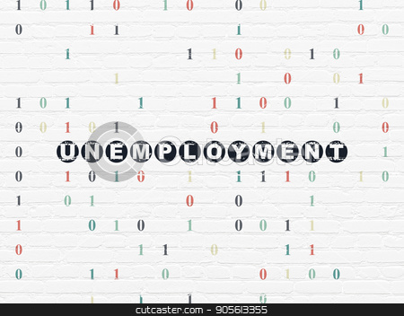 To use this stock image in your creative project, please select the size you need over to the right and click the "Add to Cart" button.
Your downloaded image will come with the Cutcaster watermark removed so don’t worry about the watermark you see on this page. Finance concept: Unemployment on wall background stock photo, Finance concept: Painted black text Unemployment on White Brick wall background with Binary Code by mkabakov