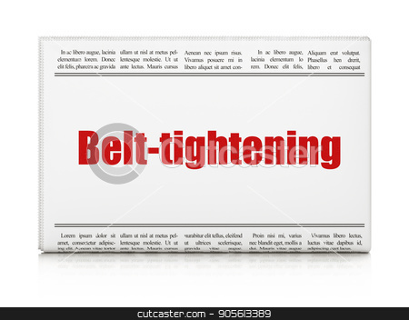 To use this stock image in your creative project, please select the size you need over to the right and click the "Add to Cart" button.
Your downloaded image will come with the Cutcaster watermark removed so don’t worry about the watermark you see on this page. Business concept: newspaper headline Belt-tightening stock photo, Business concept: newspaper headline Belt-tightening on White background, 3D rendering by mkabakov