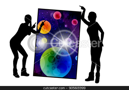 To use this stock image in your creative project, please select the size you need over to the right and click the "Add to Cart" button.
Your downloaded image will come with the Cutcaster watermark removed so don’t worry about the watermark you see on this page. Concept cosmos inside us. yoga. Titats and statuses stock vector clipart, Concept cosmos inside us. yoga. Titats and statuses. Girls are silhouetted. Door to space. Illustration, vector for your design by Kseniia