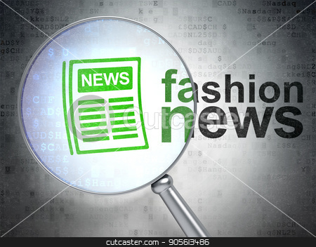 To use this stock image in your creative project, please select the size you need over to the right and click the "Add to Cart" button.
Your downloaded image will come with the Cutcaster watermark removed so don’t worry about the watermark you see on this page. News concept: Newspaper and Fashion News with optical glass stock photo, News concept: magnifying optical glass with Newspaper icon and Fashion News word on digital background, 3D rendering by mkabakov