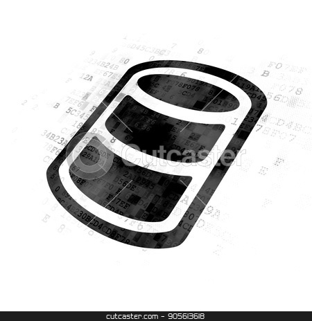 To use this stock image in your creative project, please select the size you need over to the right and click the "Add to Cart" button.
Your downloaded image will come with the Cutcaster watermark removed so don’t worry about the watermark you see on this page. Database concept: Database on Digital background stock photo, Database concept: Pixelated black Database icon on Digital background by mkabakov
