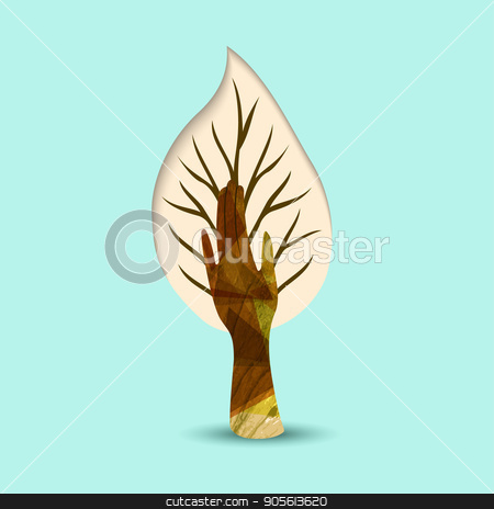To use this stock image in your creative project, please select the size you need over to the right and click the "Add to Cart" button.
Your downloaded image will come with the Cutcaster watermark removed so don’t worry about the watermark you see on this page. Hand tree nature art for environment help stock vector clipart, Hand tree art with wood texture and big leaf. Concept illustration for environment care or nature help project. EPS10 vector. by Cienpies Design