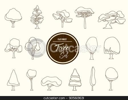 To use this stock image in your creative project, please select the size you need over to the right and click the "Add to Cart" button.
Your downloaded image will come with the Cutcaster watermark removed so don’t worry about the watermark you see on this page. Tree set outline illustration in hand drawn style stock vector clipart, Set of hand drawn forest trees, outline template collection for coloring book or decoration. EPS10 vector. by Cienpies Design