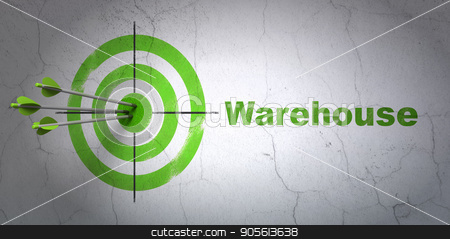 To use this stock image in your creative project, please select the size you need over to the right and click the "Add to Cart" button.
Your downloaded image will come with the Cutcaster watermark removed so don’t worry about the watermark you see on this page. Industry concept: target and Warehouse on wall background stock photo, Success Industry concept: arrows hitting the center of target, Green Warehouse on wall background, 3D rendering by mkabakov