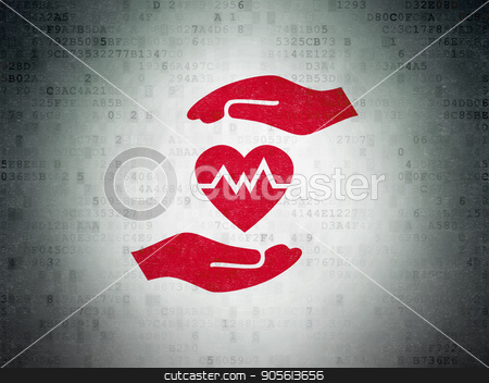 To use this stock image in your creative project, please select the size you need over to the right and click the "Add to Cart" button.
Your downloaded image will come with the Cutcaster watermark removed so don’t worry about the watermark you see on this page. Insurance concept: Heart And Palm on Digital Data Paper background stock photo, Insurance concept: Painted red Heart And Palm icon on Digital Data Paper background by mkabakov