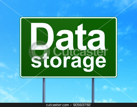 To use this stock image in your creative project, please select the size you need over to the right and click the "Add to Cart" button.
Your downloaded image will come with the Cutcaster watermark removed so don’t worry about the watermark you see on this page. Data concept: Data Storage on road sign background stock photo, Data concept: Data Storage on green road highway sign, clear blue sky background, 3D rendering by mkabakov