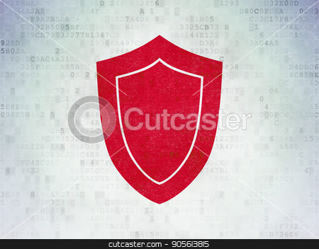 To use this stock image in your creative project, please select the size you need over to the right and click the "Add to Cart" button.
Your downloaded image will come with the Cutcaster watermark removed so don’t worry about the watermark you see on this page. Safety concept: Shield on Digital Data Paper background stock photo, Safety concept: Painted red Shield icon on Digital Data Paper background by mkabakov