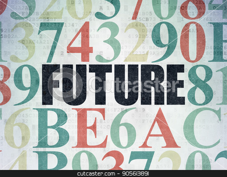 To use this stock image in your creative project, please select the size you need over to the right and click the "Add to Cart" button.
Your downloaded image will come with the Cutcaster watermark removed so don’t worry about the watermark you see on this page. Timeline concept: Future on Digital Data Paper background stock photo, Timeline concept: Painted black text Future on Digital Data Paper background with Hexadecimal Code by mkabakov