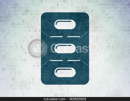 To use this stock image in your creative project, please select the size you need over to the right and click the "Add to Cart" button.
Your downloaded image will come with the Cutcaster watermark removed so don’t worry about the watermark you see on this page. Medicine concept: Pills Blister on Digital Data Paper background stock photo, Medicine concept: Painted blue Pills Blister icon on Digital Data Paper background by mkabakov